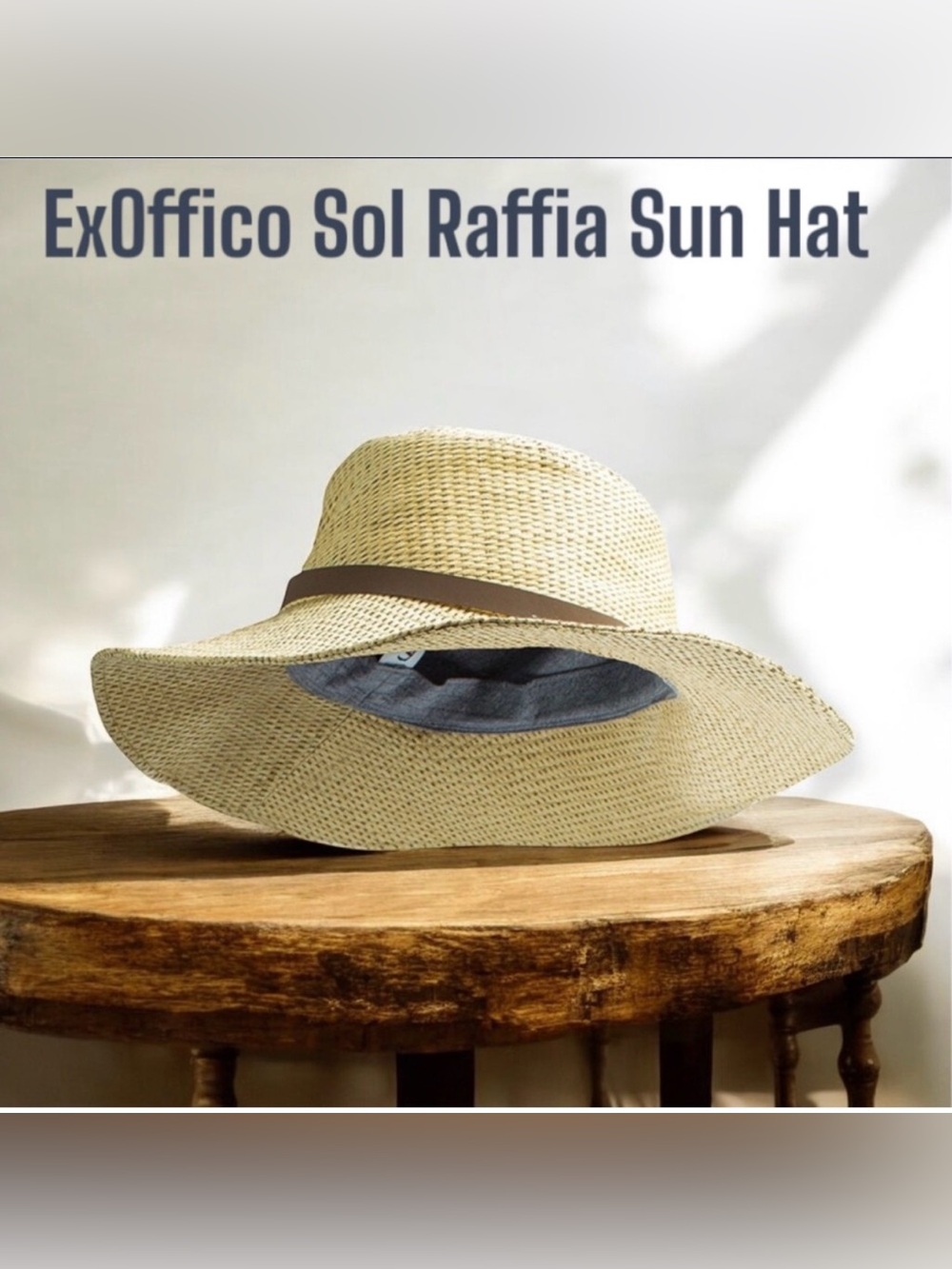 ExOffico Sol Raffia Men’s/Unisex Sun Hat Size Lg/XLG NWT